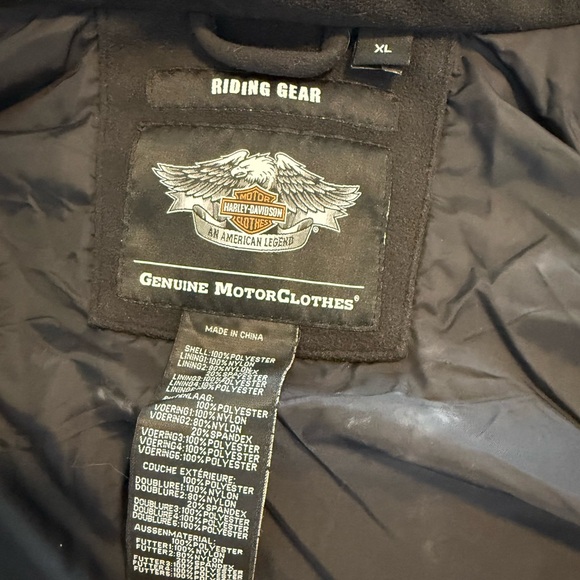 Harley Davidson Hooded Riding Jacket w/ Armor - Picture 6 of 7